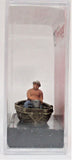 HO Scale Preiser Kg 28052 Man/Angler in a Boat Figure