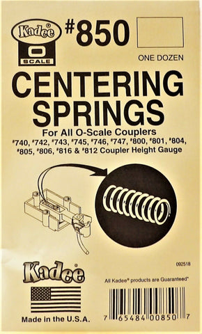 O Scale Kadee 850 Centering Springs for All O Scale Couplers (12) pcs