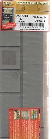 HO/S/O Scale Chooch 8683 Small Vinyl Flexible Concrete Sidewalk Details Sheet