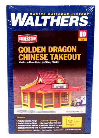 HO Scale Walthers Cornerstone 933-3780 Golden Dragon Chinese Takeout Model Kit