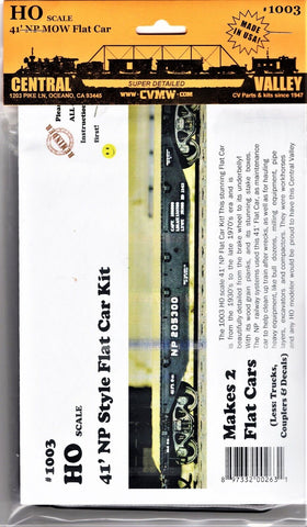 HO Scale Central Valley 1003 NP Northern Pacific 41' Flatcar Kit pkg (2)