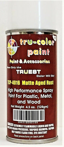 Tru-Color TCP-4016 Matte Aged Rust Aerosol Spray Paint 4.5 oz 135mL Can