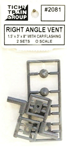 O Scale Tichy Train Group 2081 8" Right Angle Vent Kit