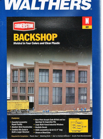 N Scale Walthers Cornerstone 933-3227 Backshop Building Kit