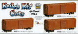 HO Scale Kadee 4100 Undecorated 40' PS-1 Boxcar w/6' Door & Roofwalk Kit