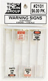 O Scale Tichy Train Group 2101 No Trespassing Signs (8) pcs