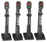HO Scale Bachmann 42101 Non-Operating Block Signal pkg (4)