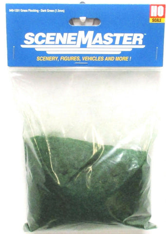 HO Scale Walthers SceneMaster 949-1201 Dark Green Static Grass Flocking 3-1/2oz