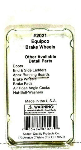 HO Scale Kadee #440 Metal Brake Wheel (6 Pack) – US Made Freight Car Detail Parts