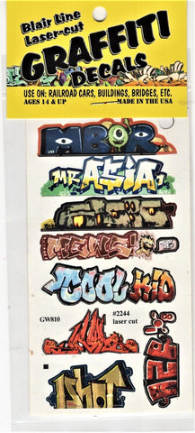 HO Scale Blair Line 2244 Graffiti Decals Mega Set #1 (8) pcs