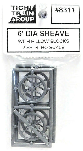 HO Scale Tichy Train Group 8311 6' Diameter Sheave-Pillow Blocks (2) sets