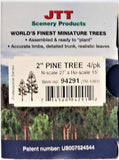 N Scale JTT Miniature Tree 94291 Pine Trees 2" Tall pkg (4)