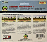 HO Scale JTT Miniature Tree 95557 Assorted Flower Plants pkg (12)