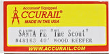 HO Scale Accurail 48163 Santa Fe SFRD 22780 40' Wood Reefer Kit