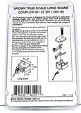 N Scale Micro Trains 122301 Brown True-Scale Long Shank Coupler pkg (4)