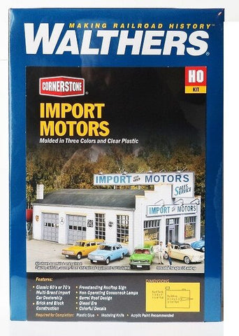 HO Scale Walthers Cornerstone 933-4023 Import Motors Building Kit