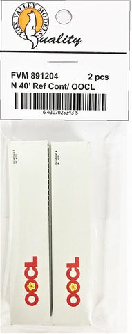N Scale Fox Valley Models 891204 40' OOCL Refrigerated Container 2 pack