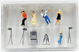 HO Scale Preiser Kg 10789 Photographers and Models At the Fashion Shoot (5) pcs