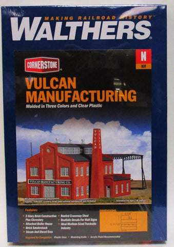 N Scale Walthers Cornerstone 933-3233 Vulcan Manufacturing Company Building Kit
