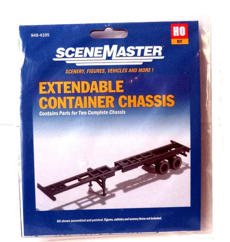 HO Scale Walthers SceneMaster 949-4105 Extendible Container Chassis Kit (2) pcs