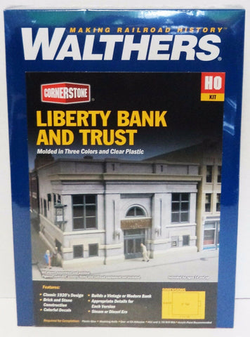 HO Scale Walthers Cornerstone 933-3772 Liberty Bank & Trust Building Kit