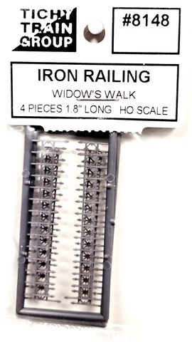 HO Scale Tichy Train 8148 Decorative Wrought Iron Railing pkg (4)