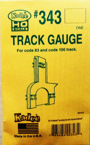 HO Scale Kadee #343 Track Gauge for Code 100 & 83 Track