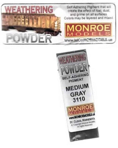 Monroe Models 3110 Medium Gray Weathering Powder/Chalk 1oz 29.6ml