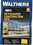 HO Scale Walthers Cornerstone 933-3761 Skyscraper Construction Site Building Kit