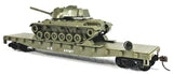 HO Scale Rock Island Hobby 32160 US Army Flat Car with M 60 Tank