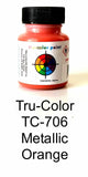 Tru-Color TCP-706 Metallic Orange 1 oz Paint Bottle