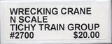N Scale Tichy Train Group 2700 Undecorated 120-Ton Brownhoist Wreck Crane Kit