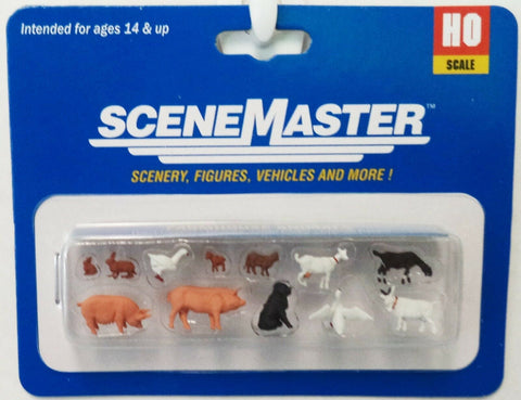 HO Scale Walthers SceneMaster 949-6029 Farmhouse Animals Figure Set
