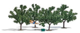 HO Scale Busch 7863 Man Laying in Hammock w/4 Fruit Trees Kit