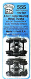 HO Scale Kadee #555 ASF 100-ton Roller Bearing Self Centering Trucks w/36" Smooth Back Wheels