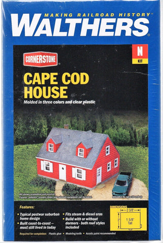 N Scale Walthers Cornerstone 933-3839 Cape Cod House Building Kit
