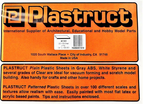 Plastruct 91161 SSS-303 Beige Styrene Sheet 7 x 12" .020" pkg (2)