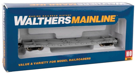 HO Scale Walthers Mainline 910-5900 Undecorated 53' GSC Bulkhead Flatcar
