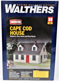 HO Scale Walthers Cornerstone 933-3776 Cape Cod House Building Kit