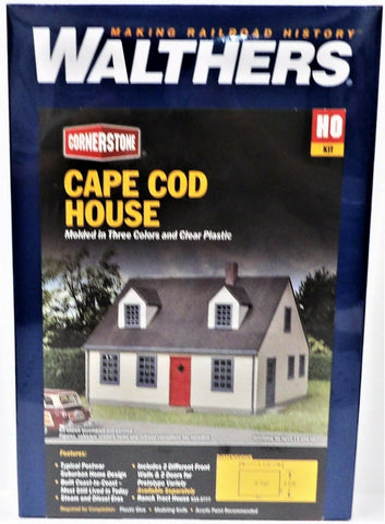 HO Scale Walthers Cornerstone 933-3776 Cape Cod House Building Kit