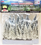 HO Scale JTT Miniature Tree 92007 Snow-Covered Spruce Trees 4-6" Tall pkg (24)