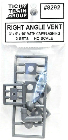 HO Scale Tichy Train Group 8292 Right Angle Vent Kit (2) pcs