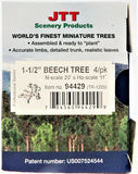 N Scale JTT Miniature Tree 94429 Beech Trees 1-1/2" Tall pkg (4)