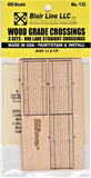 HO Scale Blair Line 133 One Lane Straight Wood Grade Crossing (3) pcs