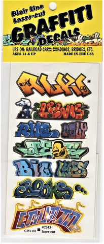 HO Scale Blair Line 2245 Graffiti Decals Mega Set #2 (9) pcs