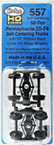 HO Scale Kadee #557 Pennsylvania 2D-F8 50-Ton Self Centering Trucks w/33" Ribbed Back Wheels