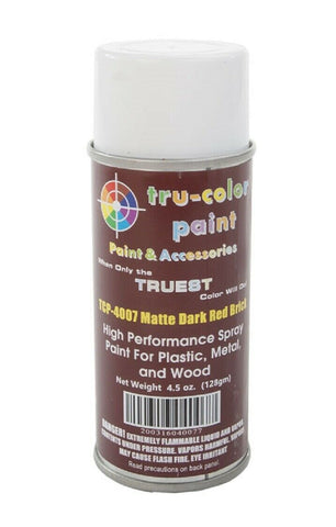 Tru-Color TCP-4007 Matte Brick Dark Red Aerosol Spray Paint 4.5oz 135mL Can