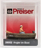 HO Scale Preiser Kg 28052 Man/Angler in a Boat Figure