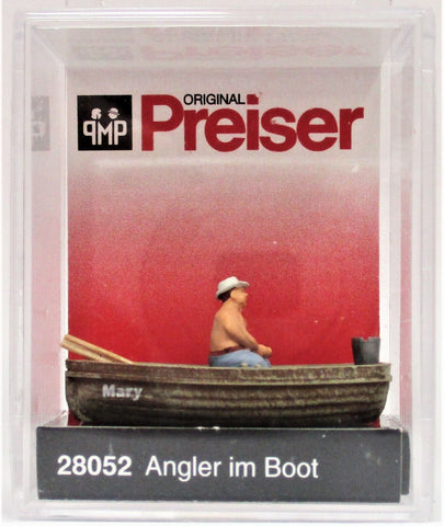 HO Scale Preiser Kg 28052 Man/Angler in a Boat Figure – Sidetrack Hobby