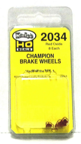 HO Scale Kadee #2034 Red Oxide Champion Brake Wheel Freight Car Detail Parts
